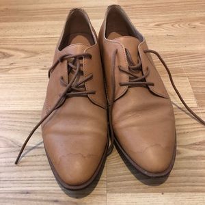 MADEWELL Francis Leather Lace Up Oxford Shoes Tan Size 9